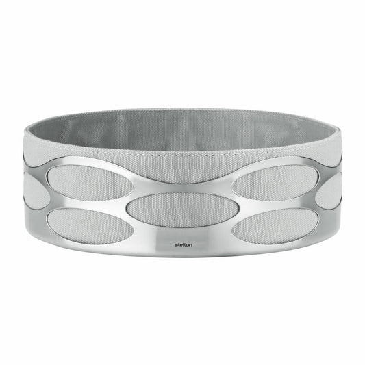 Stelton Embrace bread bowl, 7 x 23 cm, chalk, designer basket, container, accessory, stainless steel, x-28-3-1