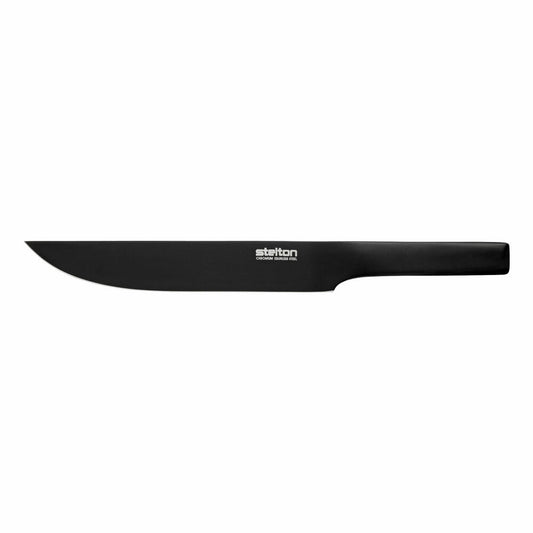 Stelton Pure Black carving knife, kitchen knife, carving cutlery, chrome steel, black, 43.5 cm, x-120-8