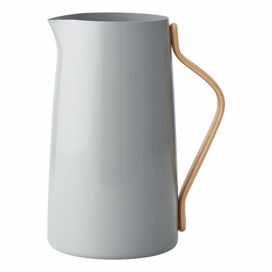 Stelton Emma Jug Grey, stainless steel jug, water jug, stainless steel, beech wood, light grey, 2 L, x-216-1