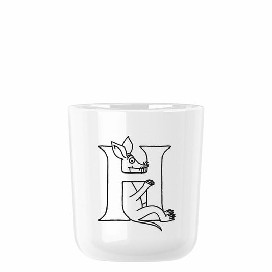 Rig-Tig Tasse Moomin ABC - H, Becher mit Buchstabe, Kunststoff, Weiß, 200 ml, Z00706-H