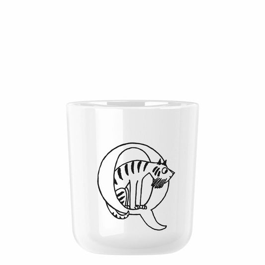 Rig-Tig Tasse Moomin ABC - Q, Becher mit Buchstabe, Kunststoff, Weiß, 200 ml, Z00706-Q