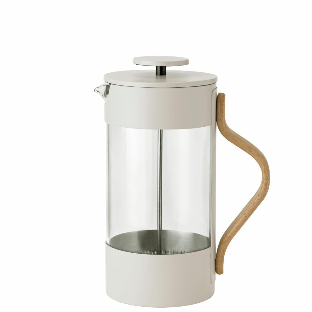 Stelton press filter jug Emma, stainless steel, glass, plastic, sand, 1 L, X-239