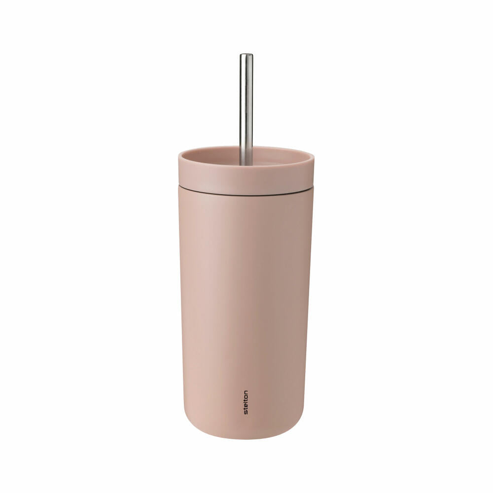 Stelton Thermobecher To Go Sip mit Strohhalm, Stahl, Kunststoff, Heather, 400 ml, 686-50