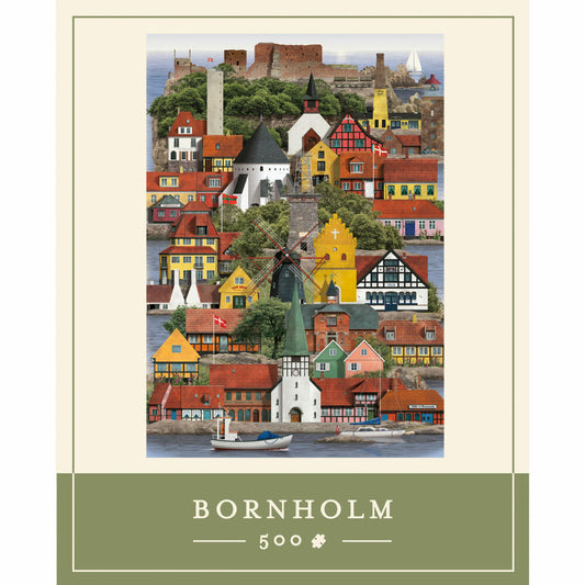 Martin Schwartz Puzzle Bornholm, Städtepuzzle Dänemark, 33 x 47 cm, 500 Teile, MS0610