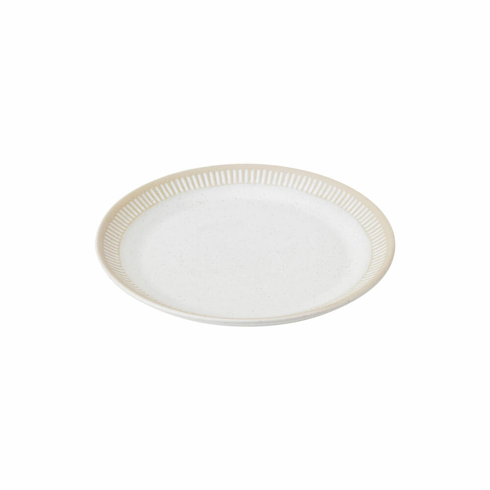 Knabstrup Dinner Plate Colorit, Dinner Plate, Plate, Stoneware, Sand, 19 cm, K1400