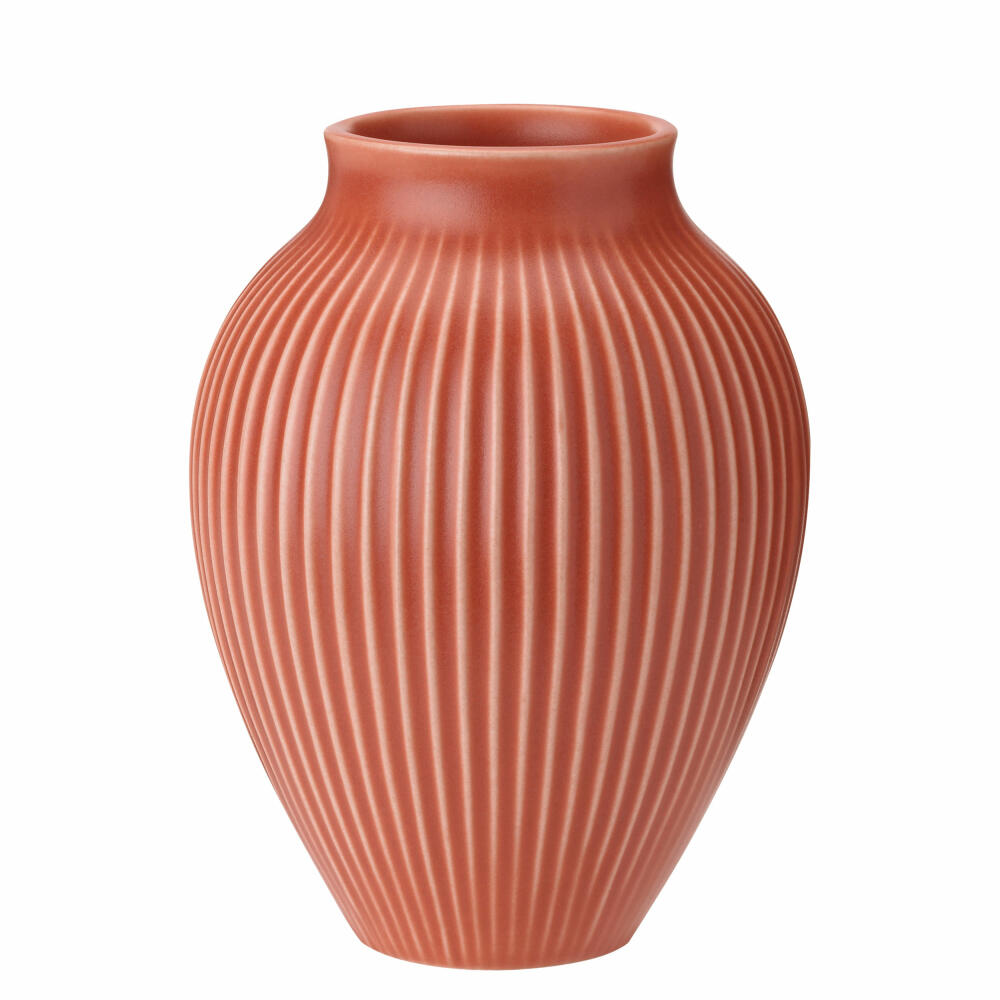 Knabstrup Vase Ripple, Dekovase, Blumenvase, Keramik, Coral, 27 cm, K1234-3