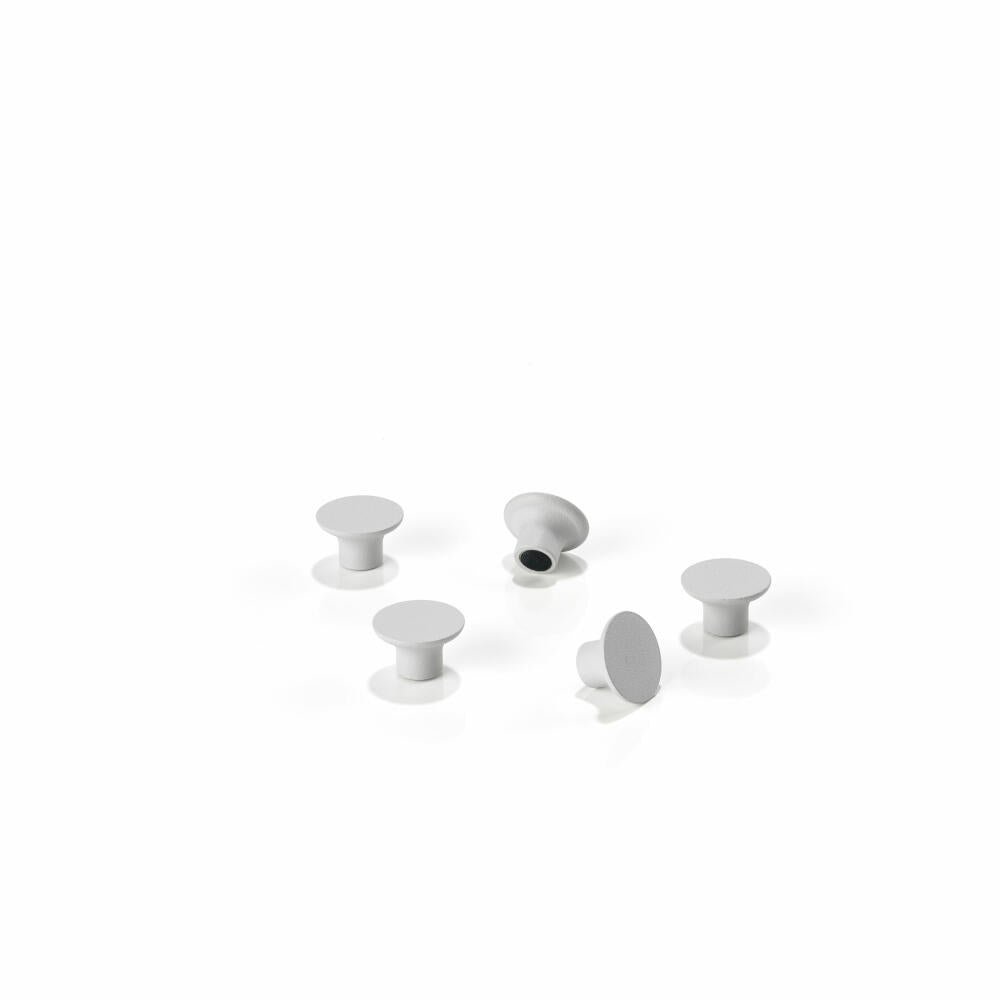 Zone Denmark Magnet A-bulletin board, set of 5, for pin board, magnets, aluminum, soft grey, 12786