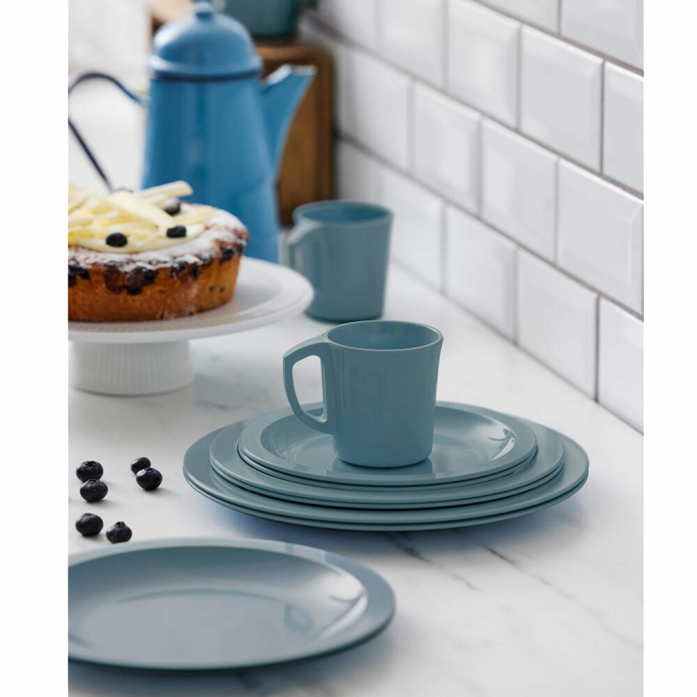 Rosti dinner plate Hamlet, dinner plate, plate, melamine, dusty blue, 24.5 cm, 24472