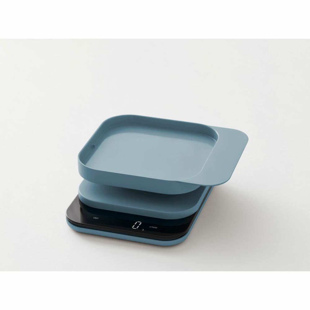 Rosti kitchen scale Mensura, gram scale, ABS plastic, Dusty Blue, up to 10 kg, 25685