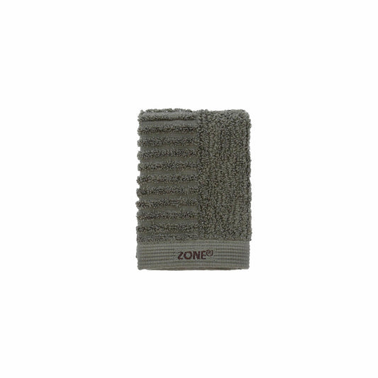 Zone Denmark Waschlappen Classic, Waschhandschuh, Baumwolle, Olive Green, 30 x 30 cm, 26447