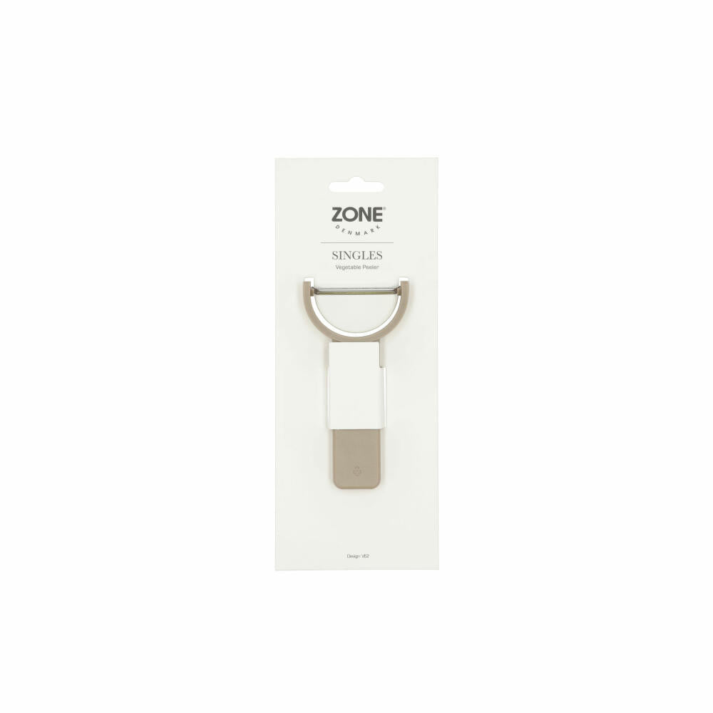 Zone Denmark Gemüseschäler Singles Soft Taupe, PP-Kunststoff, Edelstahl, Braun, 29622