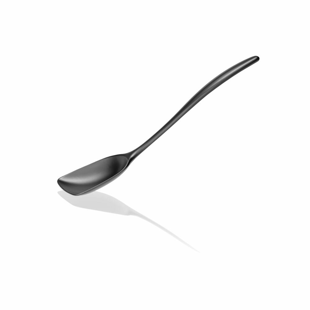 Rosti New Classic wide cooking spoon, kitchen helper, plastic, black, 27 cm, 30049
