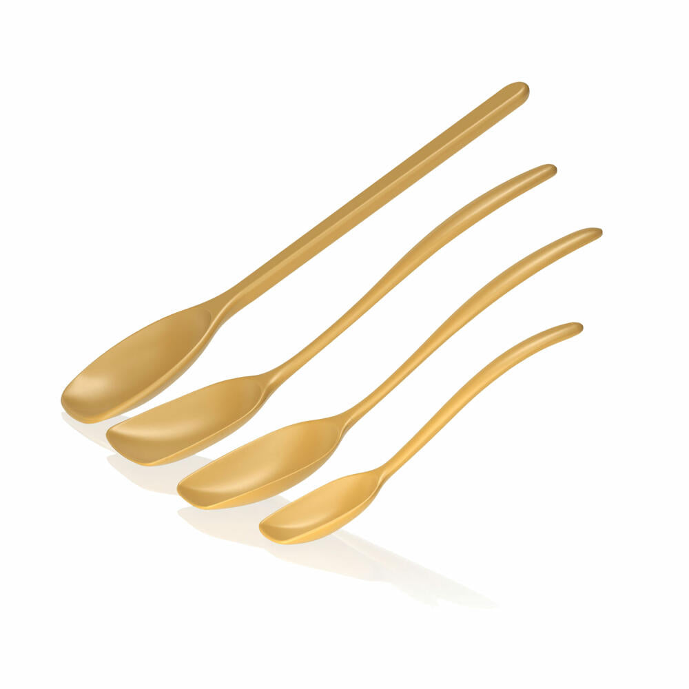 Rosti mixing spoon set 4-piece New Classic, kitchen helper, plastic, curry, 30127