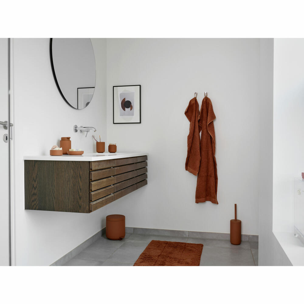 Zone Denmark Handtuch Classic Terracotta, 100% Baumwolle, Rot, 50 x 70 cm, 31566
