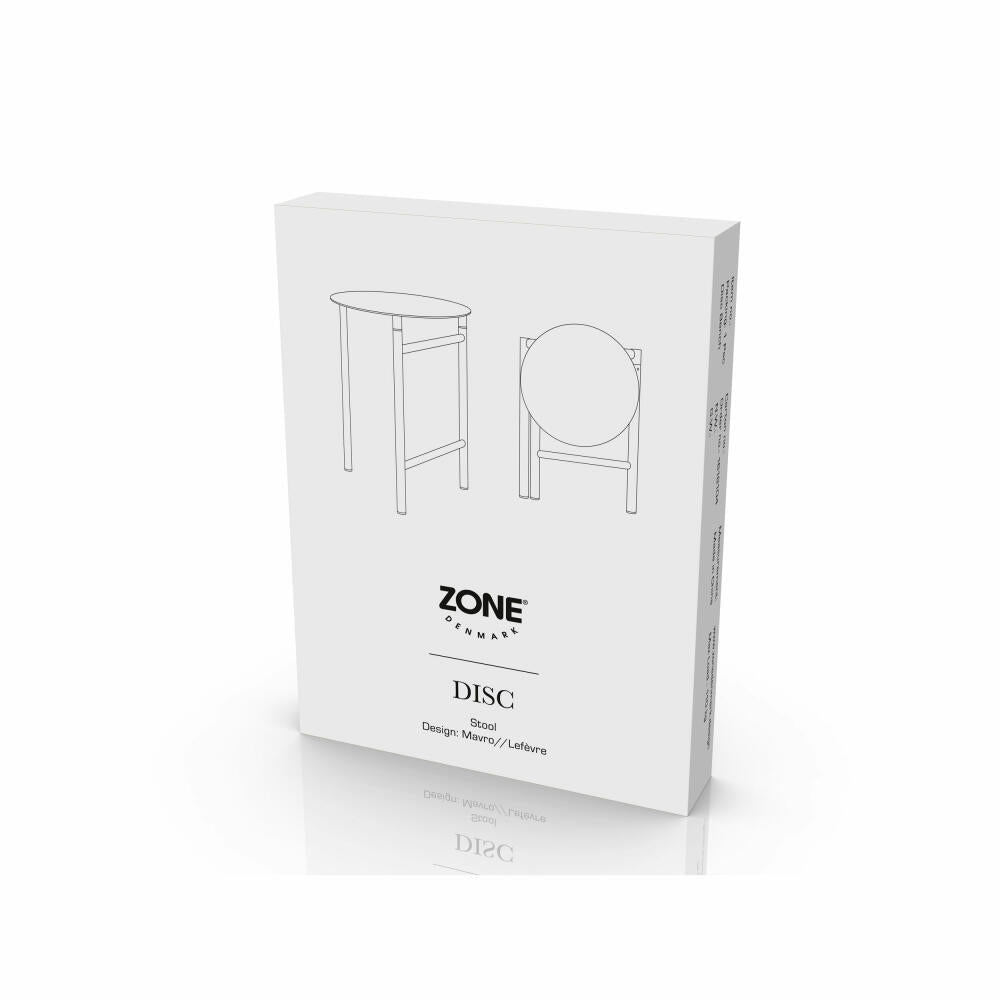 Zone Denmark Schemel Disc Black, Sitzhocker, Hocker, Stahl, Schwarz, 45 cm, 32237
