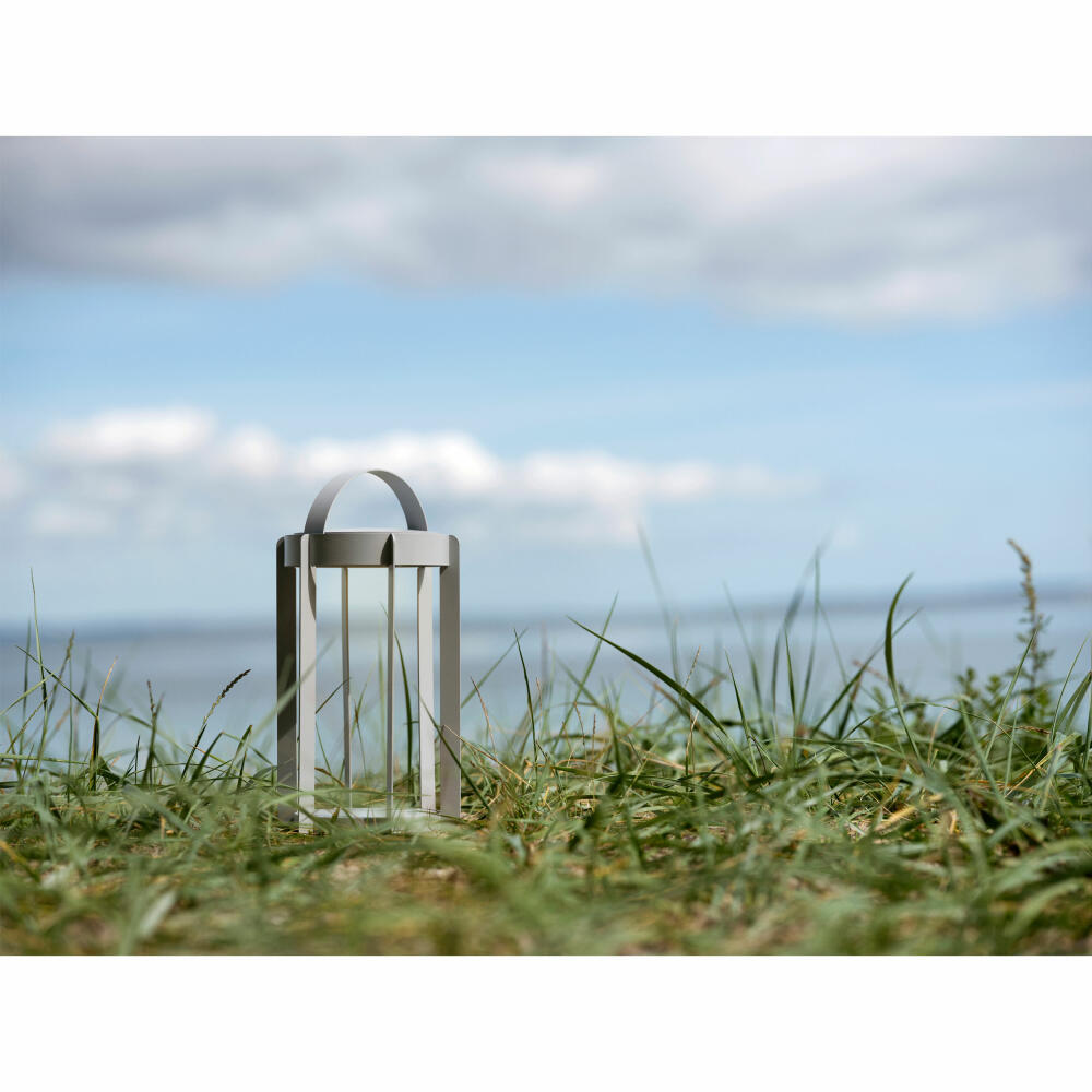 Zone Denmark LED-Laterne Firefly Soft Grey, Leuchte, Aluminium, Grau, 30 cm, 32314