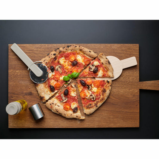 Zone Denmark Pizza-Set Singles Soft Taupe 3-tlg., Glas, Edelstahl, ABS, Braun, 32874