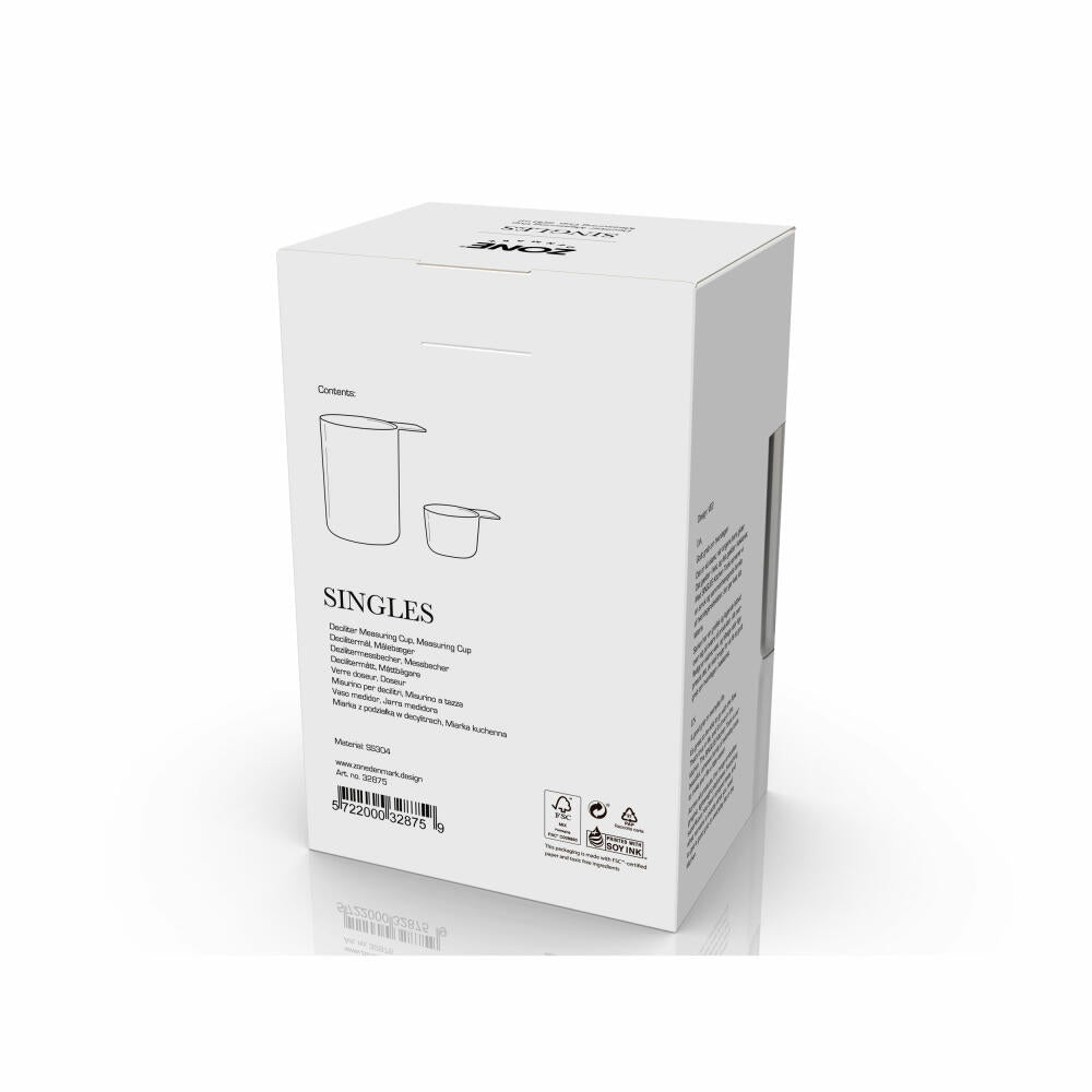 Zone Denmark Messbecher-Set 2-tlg., Edelstahl, Silberfarben, 100 + 500 ml, 32875