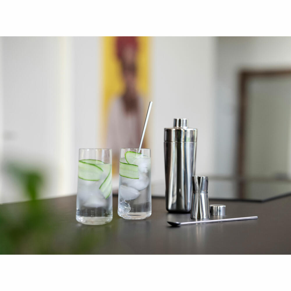 Zone Denmark Bar-Set Rocks 3-tlg., Shaker, Messbecher, Löffel, Edelstahl, Silberfarben, 34131