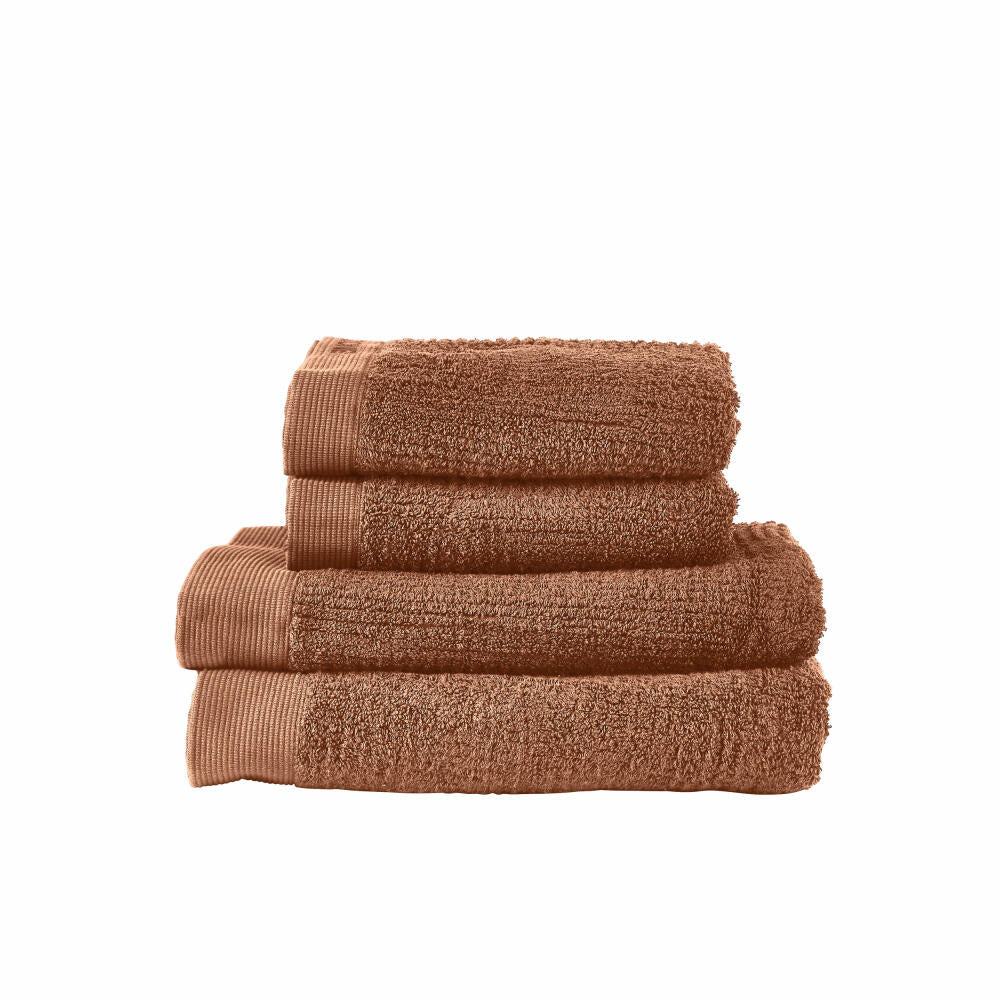 Zone Denmark Handtuch-Set Classic Terracotta 4-tlg., Handtücher, Baumwolle, Rot, 34662