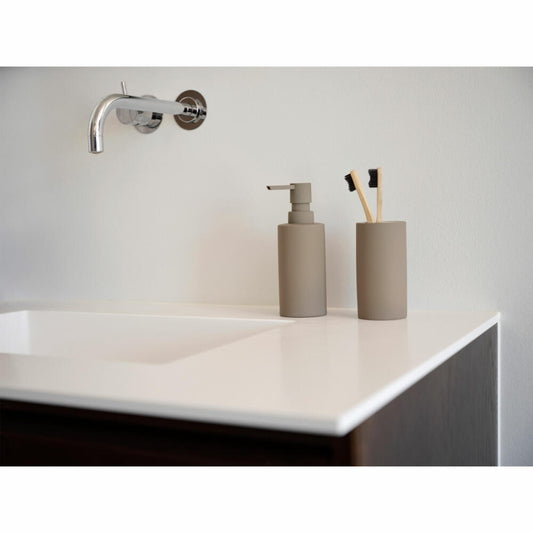 Zone Denmark Zahnbürstenbecher Solo Taupe, Zahnbürstenhalter, Porzellan, Braun, 34781