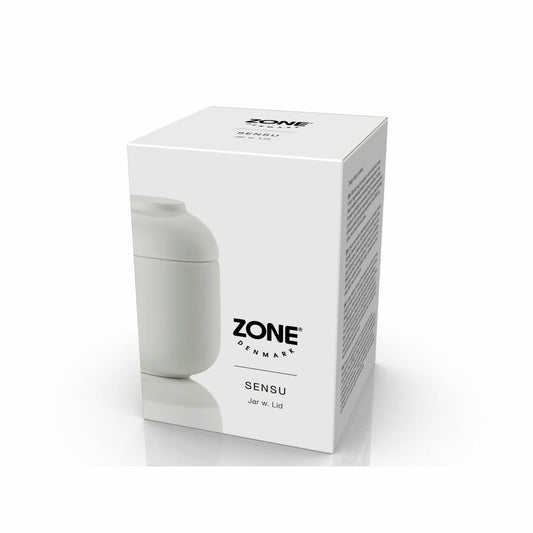 Zone Denmark Aufbewahrungsdose Sensu White, Steinzeug, Weiß, 6.5 x 9 cm, 34949