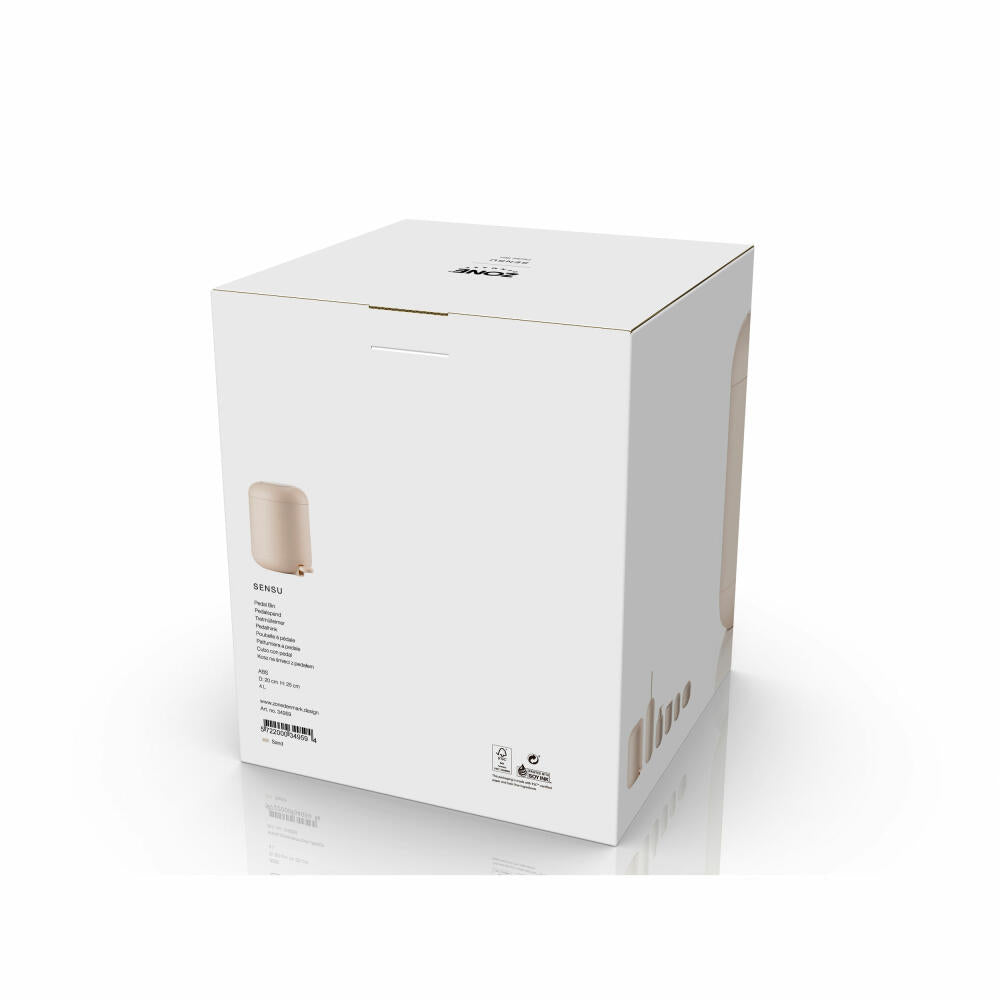 Zone Denmark Pedaleimer Sensu Sand, Abfalleimer, Kosmetikeimer, ABS, Natur, 4 L, 34959