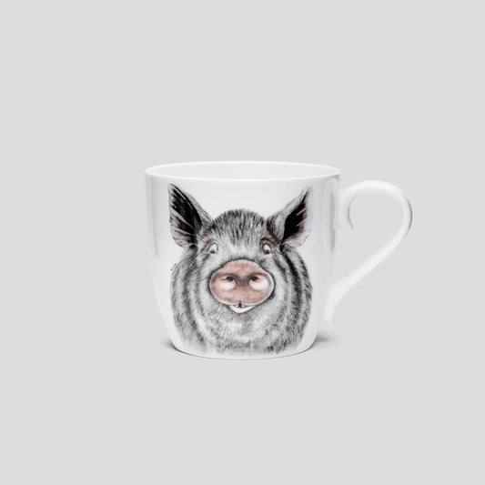 Charlotte Nicolin Becher Oscar, Tasse, Schwein, Fine Bone China, Bunt, 415 ml, MU7508