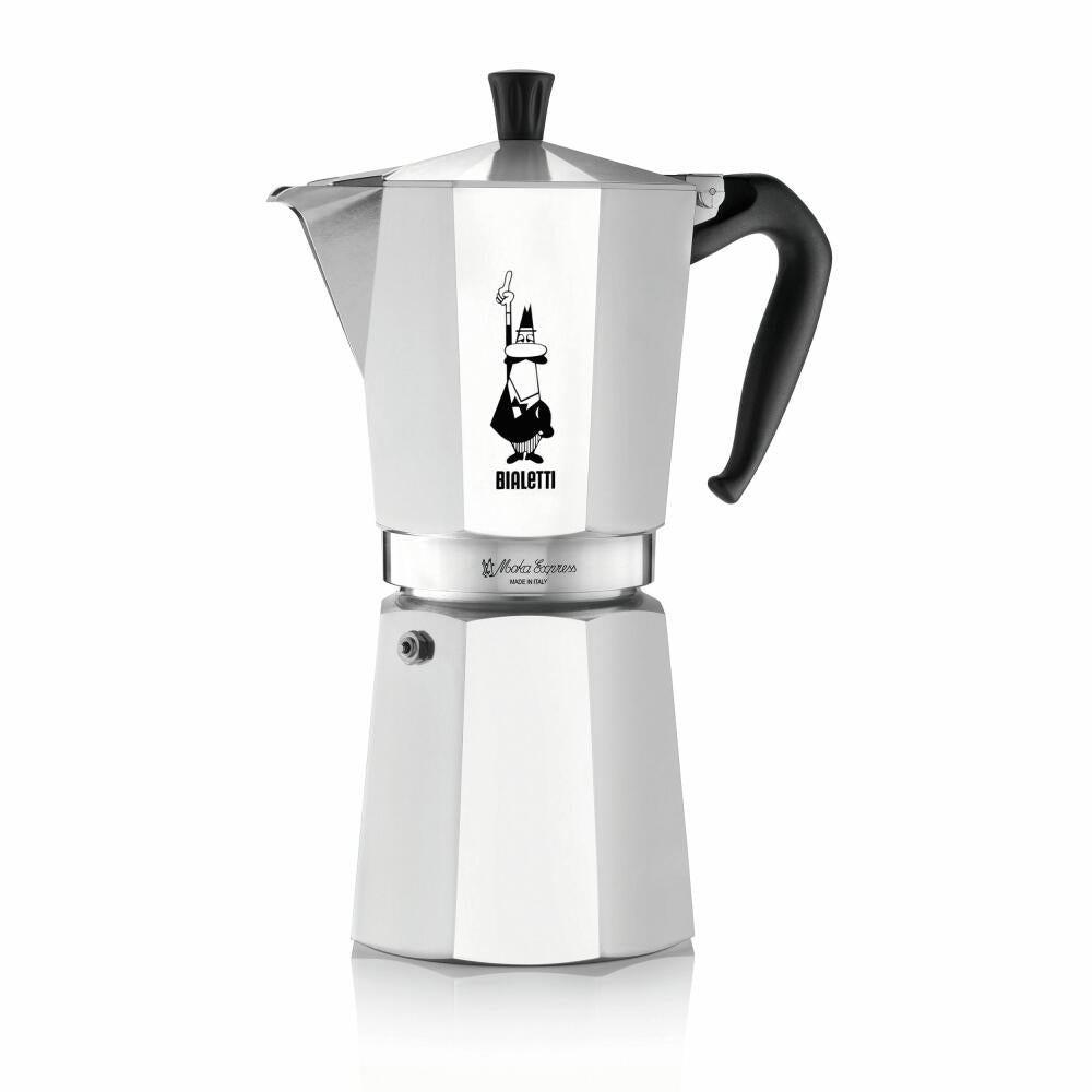 Bialetti Espresso Maker Moka Express for 12 Cups, Espresso, Espresso Pot, Coffee Maker, Aluminum, Silver, 670 ml, 1166