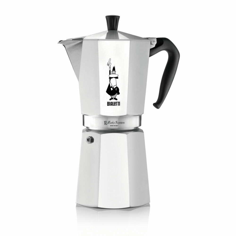 Bialetti Espressokocher Moka Express für 18 Tassen, Espresso, Espressokanne, Kaffeebereiter, Aluminium, Silber, 810 ml, 1167