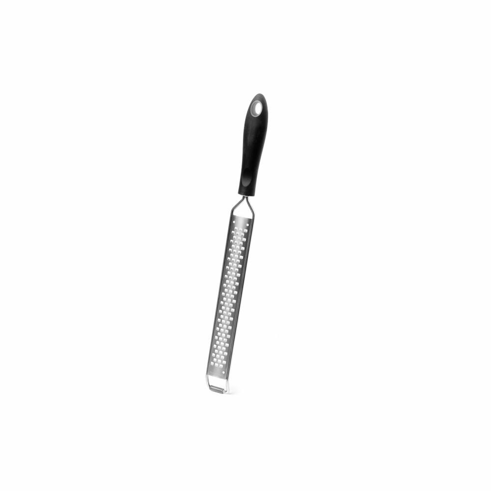 Comas Küchenreibe länglich Extra-Grob, extra grobe Reibe, Edelstahl, TPR, Schwarz, 8952