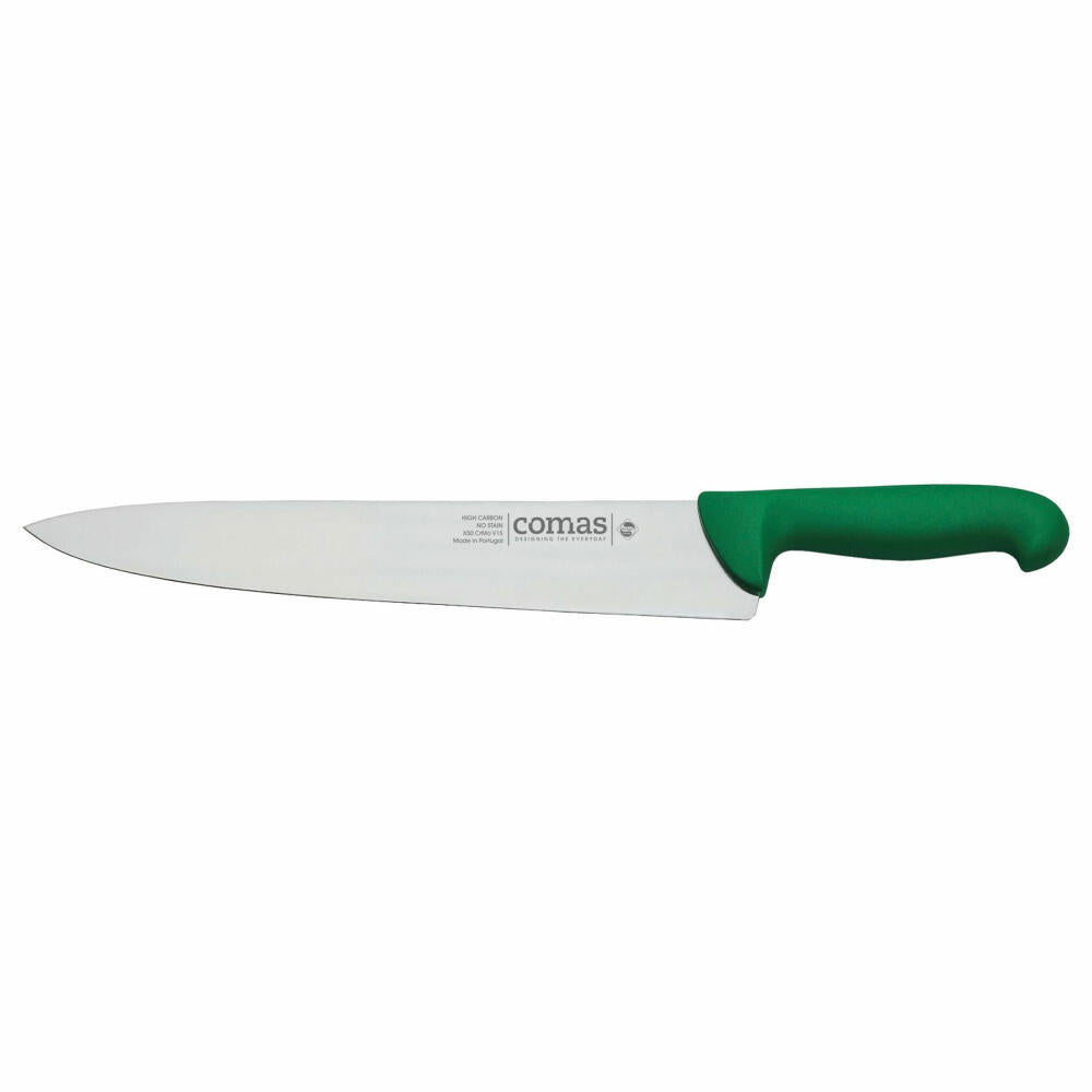 Comas Kochmesser Carbon, Küchenmesser, Stahl, PP, Grün, 25 cm Klinge, 10130