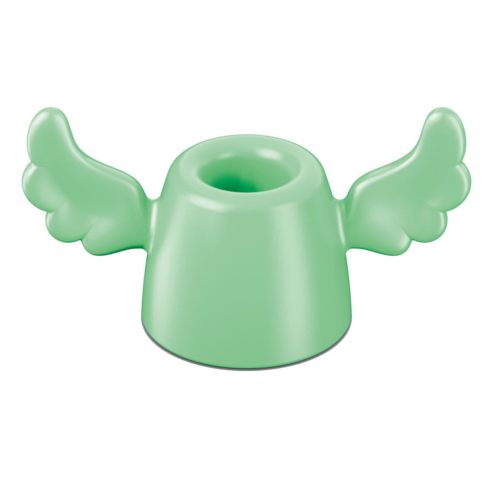 Koziol Hermes toothbrush holder, toothbrush tray, toothbrush station, plastic, Solid Mint, H 4 cm, 5834634