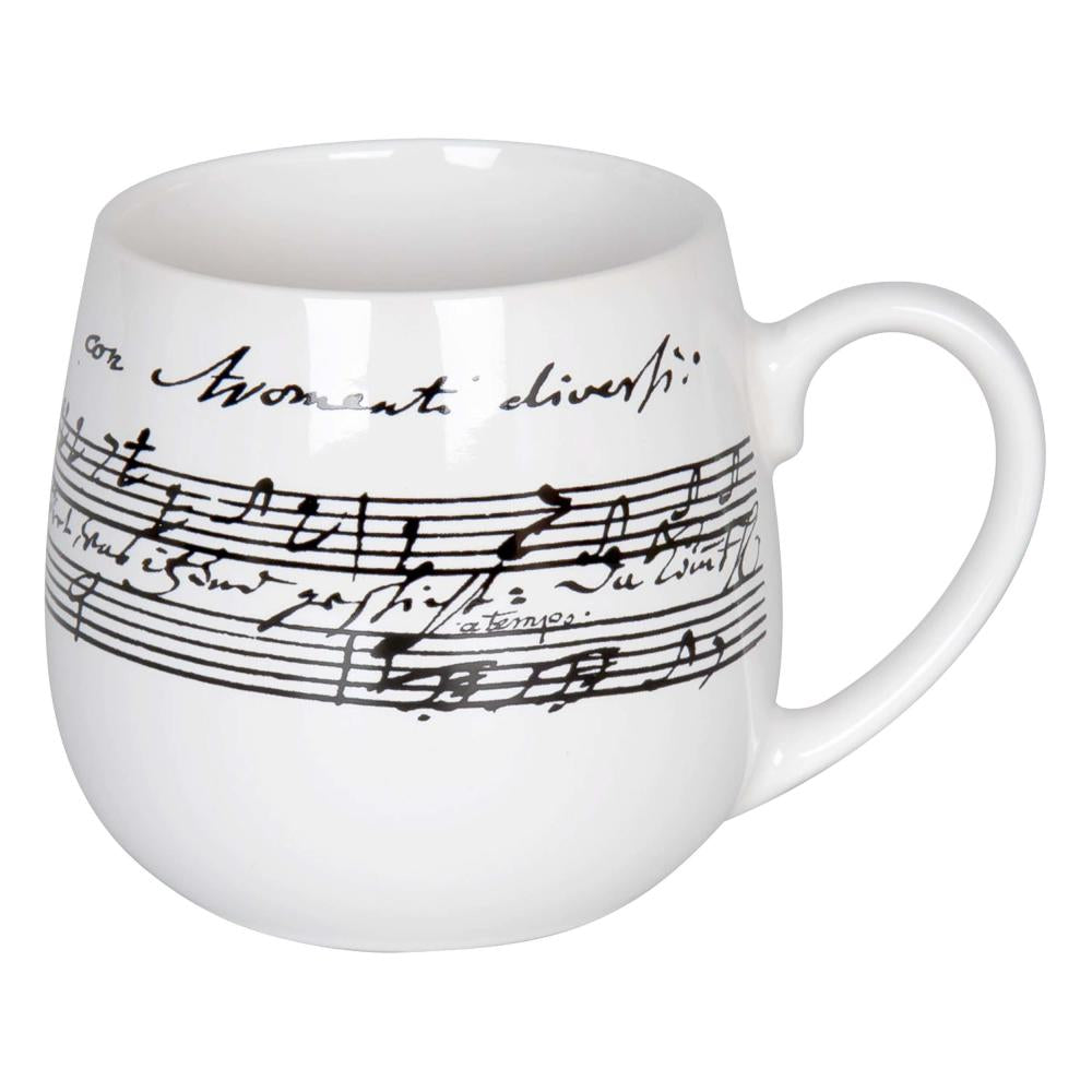 Könitz Cantata Kuschelbecher, Kaffeebecher, Kaffeetasse, Kaffee Tasse, Teetasse, Porzellan, Weiß / Schwarz, 420 ml, 11 7 343 0637