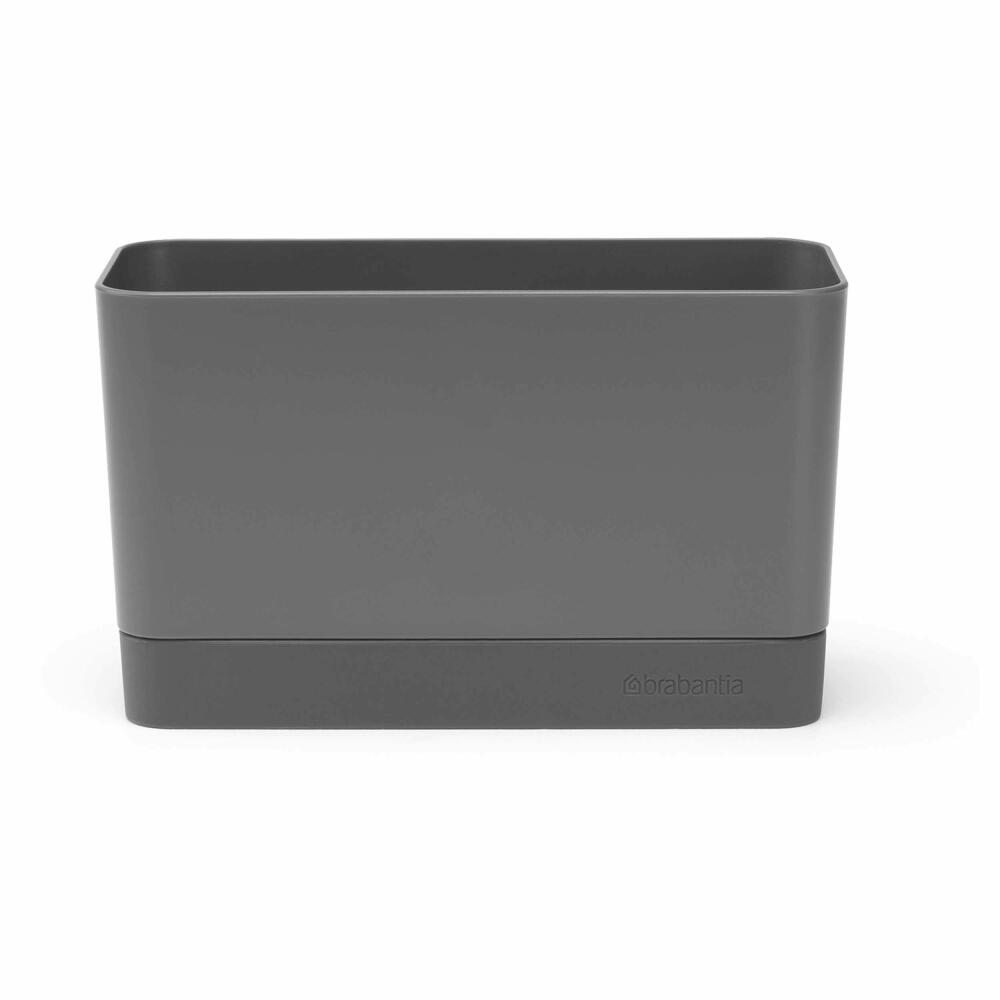Brabantia Spül Organizer SinkSide, Küchorganizer, Küchencaddy, Schwammhalter, Kunststoff, Dark Grey, 117503