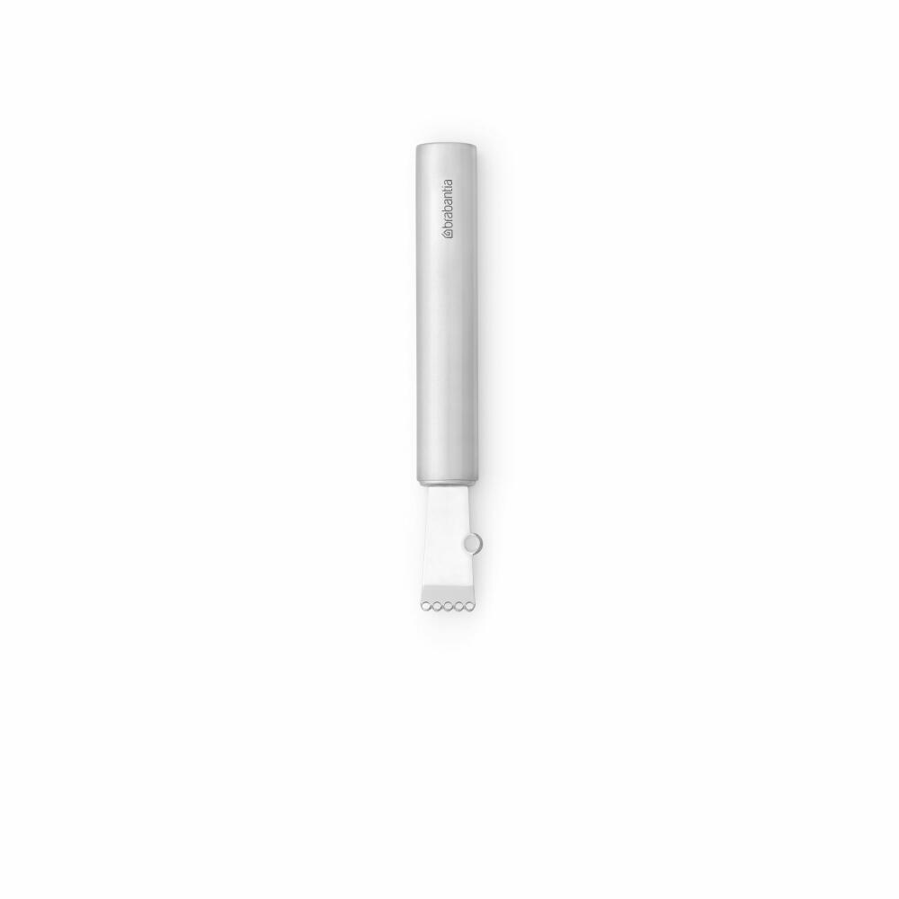 Brabantia Zitronenreibe Profile, Zitronenraspel, Kochutensil, Stahl, Matt Steel, 15.5 cm, 250347