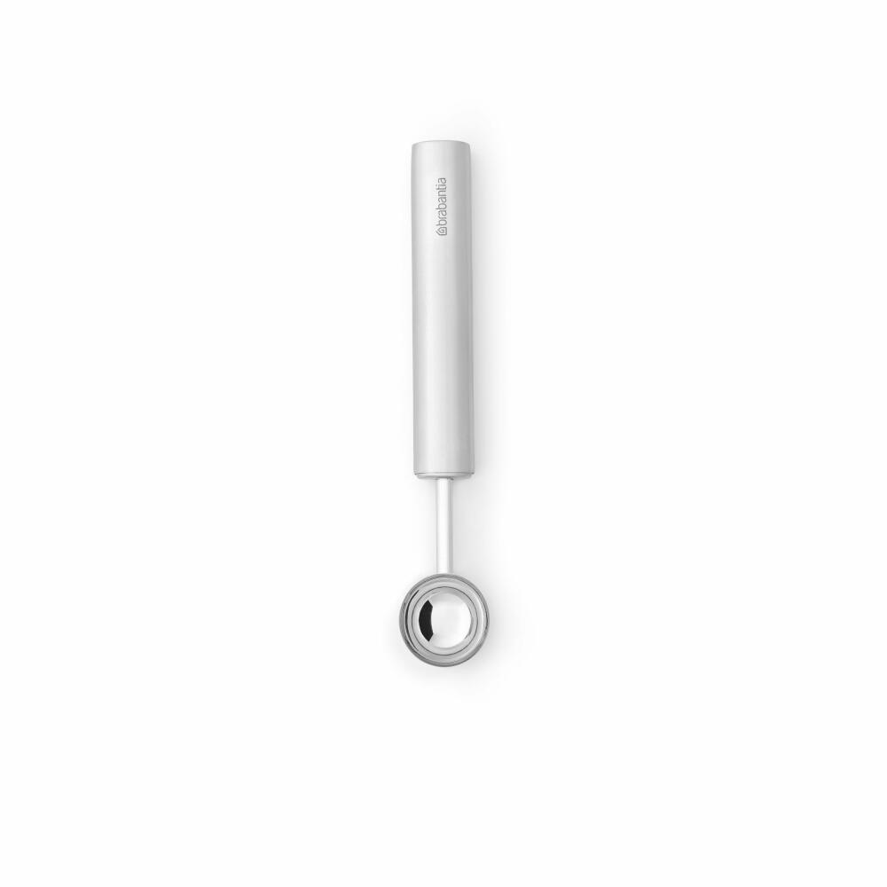 Brabantia Melon Baller Profile, Kugelausstecher, Eisportionierer, Stahl, Matt Steel, 17.1 cm, 250408