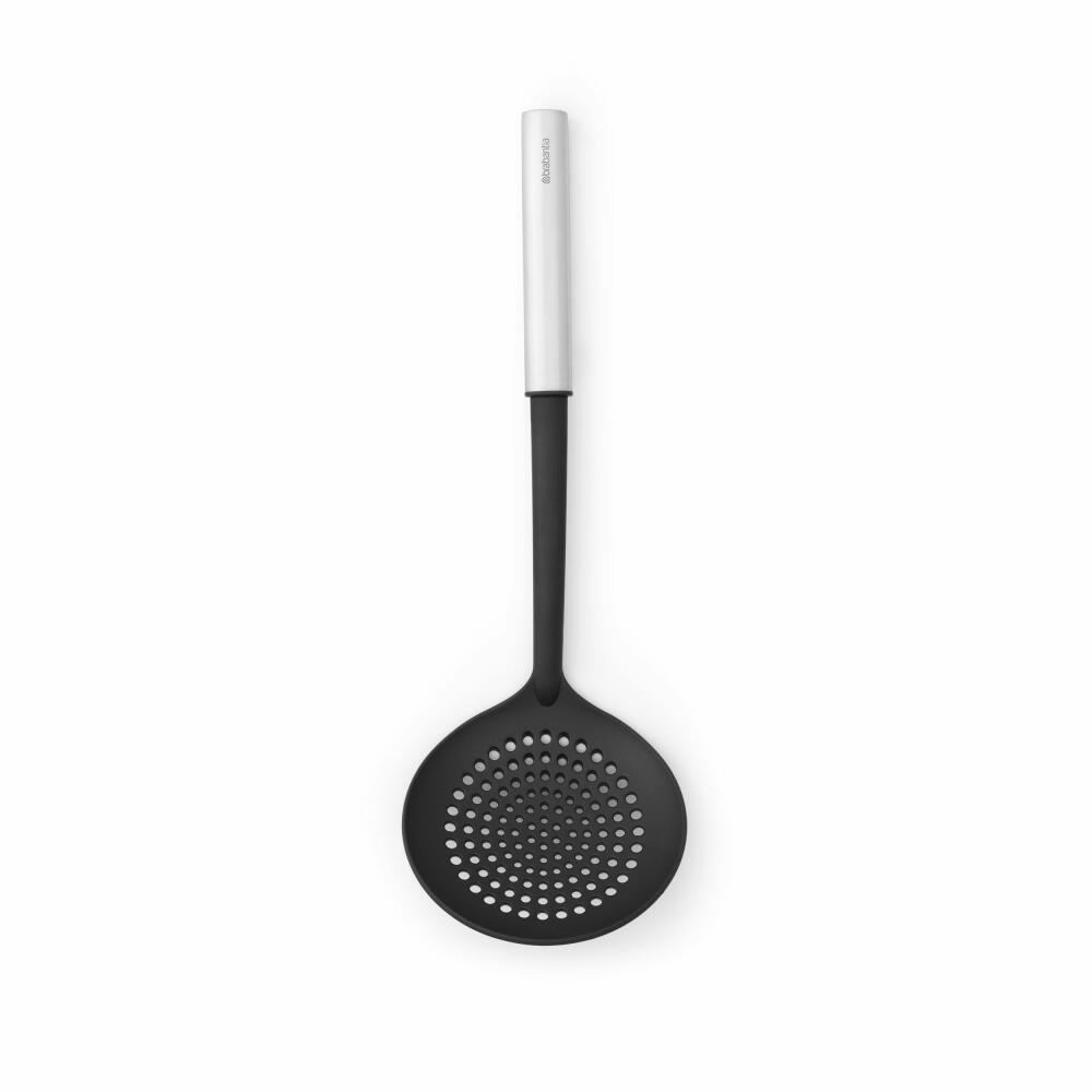 Brabantia Schaumlöffel Non-Stick Profile, Küchenhelfer, Stahl / Kunststoff, Matt Steel, 38.6 cm, 250583