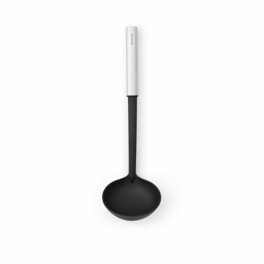 Brabantia Schöpflöffel Non-Stick Profile, Küchenhelfer, Stahl / Kunststoff, Matt Steel, 33.5 cm, 250620