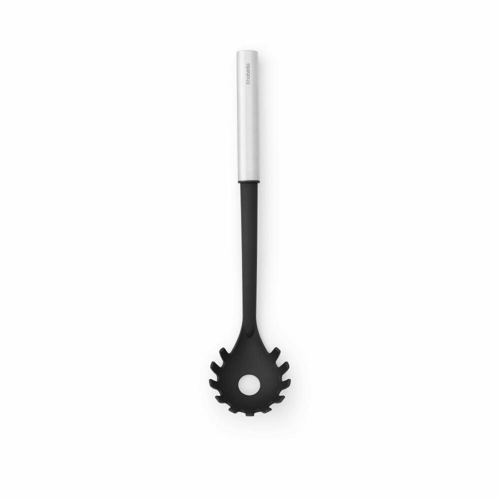 Brabantia Spaghettilöffel Non-Stick Profile, Küchenhelfer, Stahl / Kunststoff, Matt Steel, 33.2 cm, 250668
