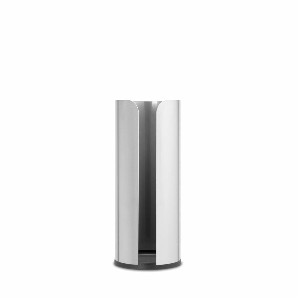 Brabantia Toilettenpapierständer ReNew, Ersatzrollenhalter, Klopapierhalter, WC-Ständer, Stahl, Matt Steel, 280566