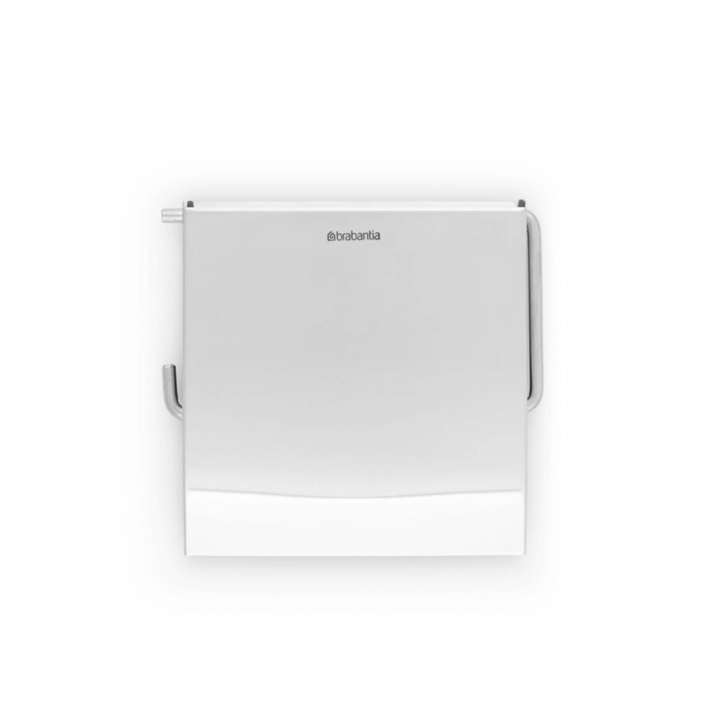 Brabantia Toilettenpapierhalter ReNew, Klopapierhalter, WC-Rollenhalter, Stahl, Brilliant Steel, 414589