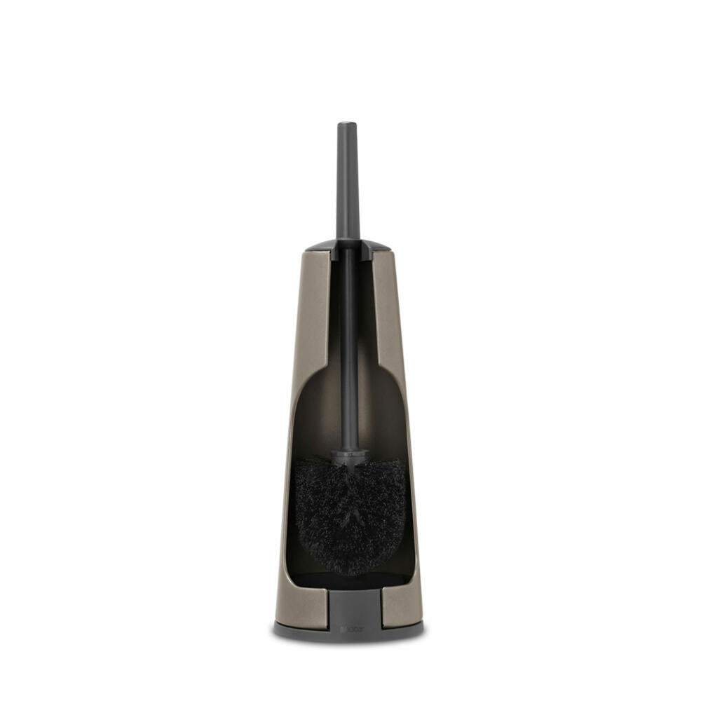 Brabantia Toilettenbürste und Halter ReNew, Toilettenbürstengarnitur, WC-Garnitur, Platinum, 477324