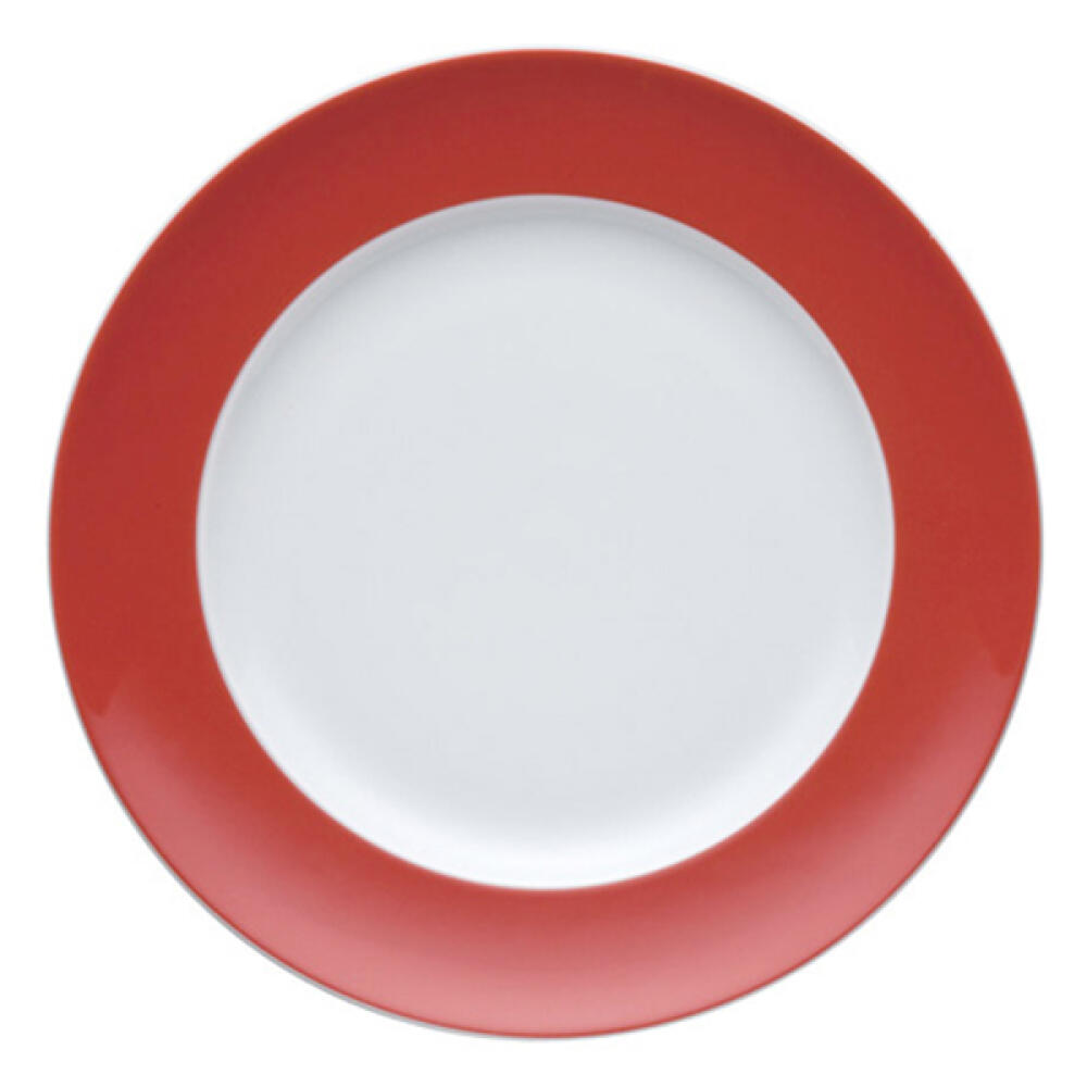 Thomas Sunny Day Frühstücksteller, Kuchenteller, Teller, Porzellan, New Red / Rot, Spülmaschinenfest, 22 cm, 10222