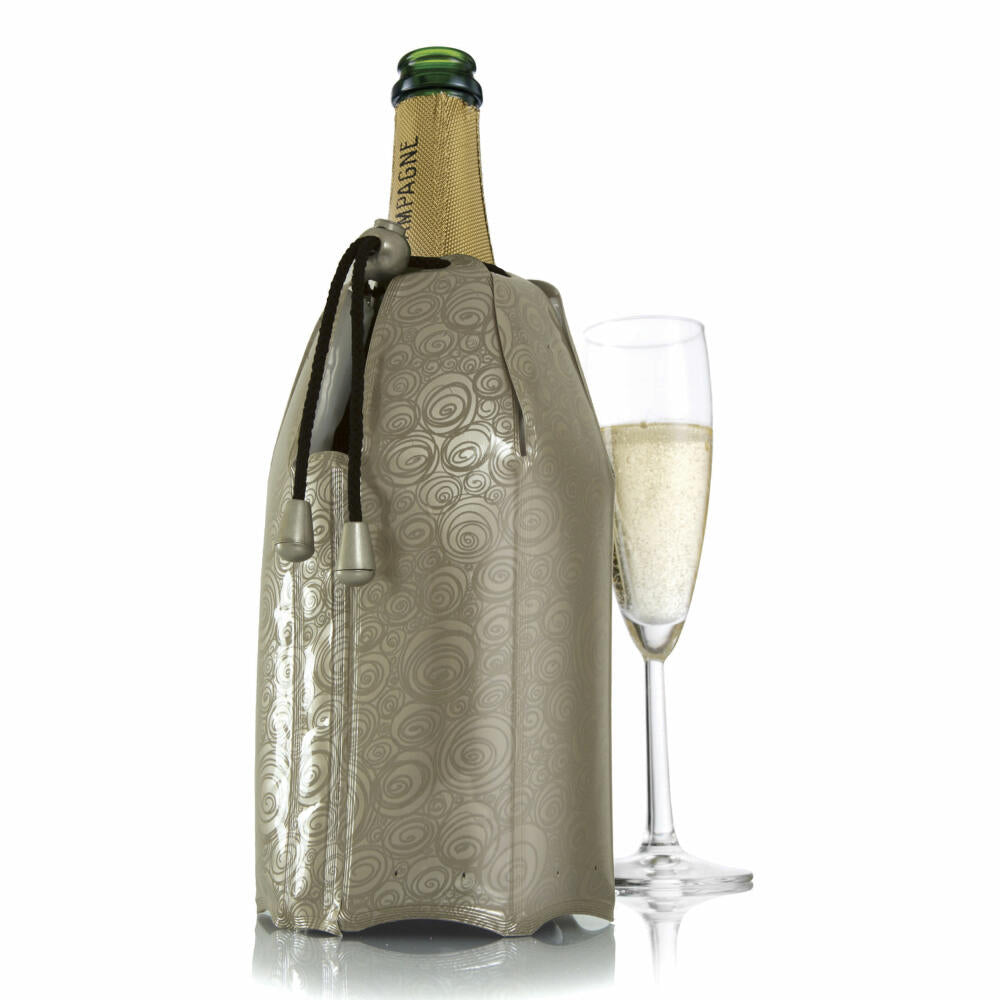 Vacu Vin Aktiv Champagnerkühler Motiv Platin, Flaschenkühler, Kühlmantel, Kühlmanschette, Kunststoff, Kühlgel, Platinum, 38855626