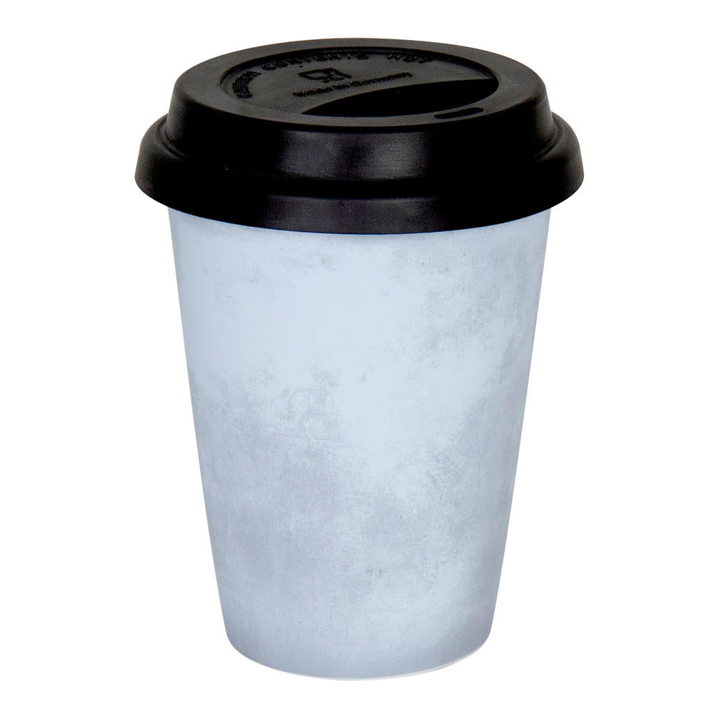 Könitz Concrete Coffee To Go Mug mit Deckel, Becher, Kaffeebecher, Porzellan, 380 ml, 11 5 162 2359