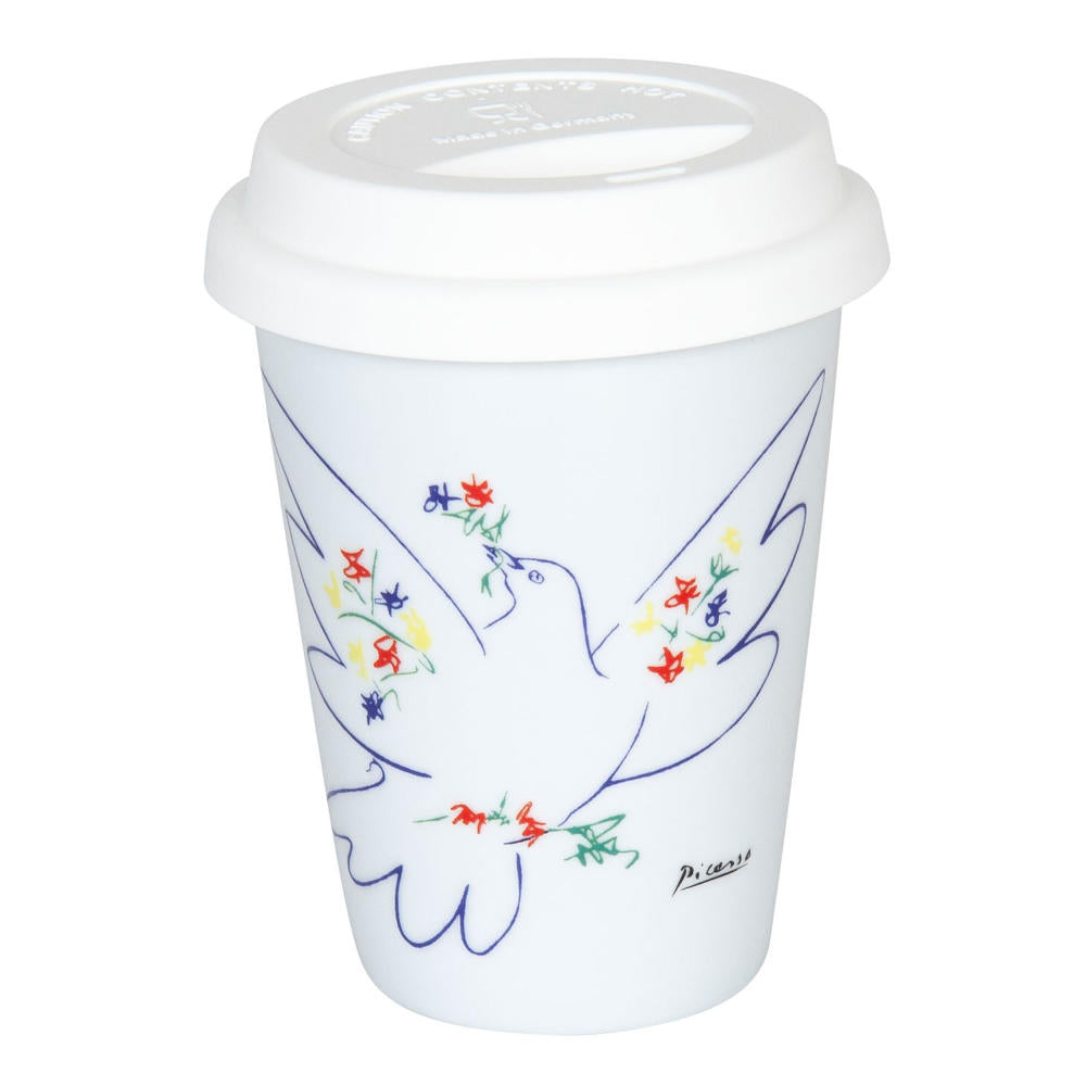 Könitz Picasso La Colombe Du Festival Coffee To Go Mug with Lid, Mug, Coffee Mug, Porcelain, 380 ml, 11 5 162 1992