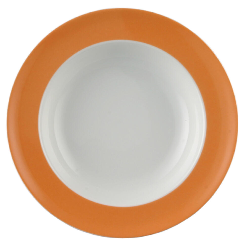 Thomas Sunny Day Suppenteller, Pastateller, Teller, Porzellan, Orange, Spülmaschinenfest, 23 cm, 10323
