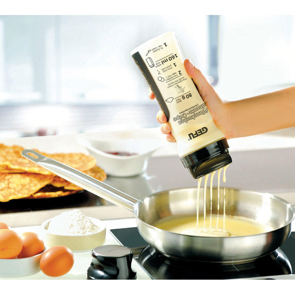 Gefu Spätzle-Mix, 2 in 1 Shaker für Spätzle und Pfannkuchen, Pasta-Shaker, Pfannkuchenmixer, Kunststoff, 10800