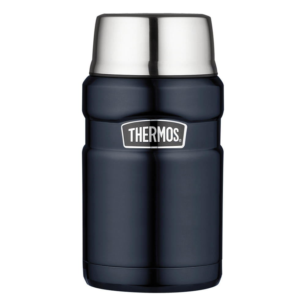 Thermos Speisegefäß Stainless King, Snackdose, Snackbehälter, Edelstahl mattiert, Blau, 710 ml, 4001256071